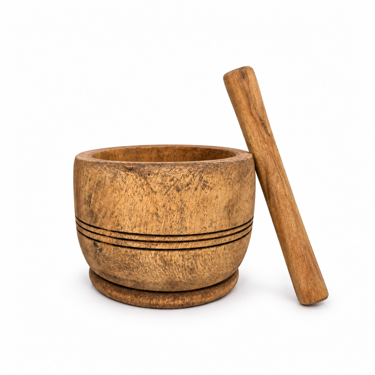 Wooden Mortar and Pestle